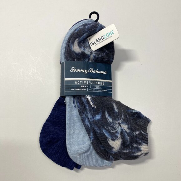 Tommy Bahama Coolmax Island Zone Low Cut Socks One Size - 3 Pair - Picture 1 of 2